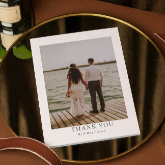 Personalized Photo Thank You Simple and Modern サンキューカード