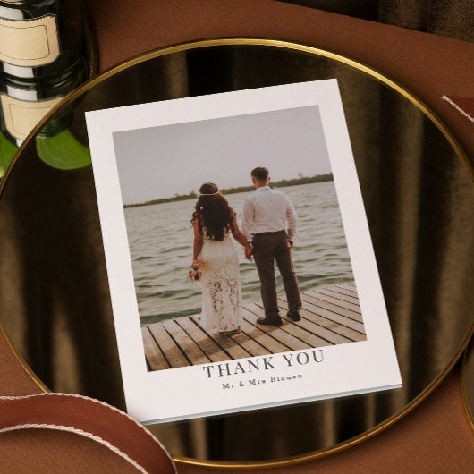 Personalized Photo Thank You Simple and Modern サンキューカード