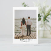 Personalized Photo Thank You Simple and Modern サンキューカード (スタンド正面)