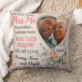 Personalized Photo Throw Pillow from Grandma クッション (ブランケット)