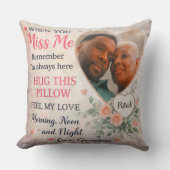Personalized Photo Throw Pillow from Grandma クッション (正面)