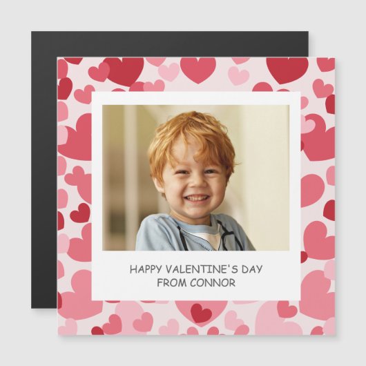 Personalized Photo Valentine Magnet (正面/裏面)