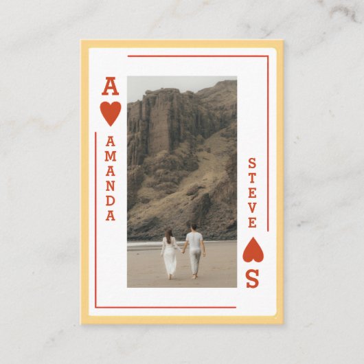 Personalized Photo Valentine’s Card – Ace of Heart 名刺 (正面)