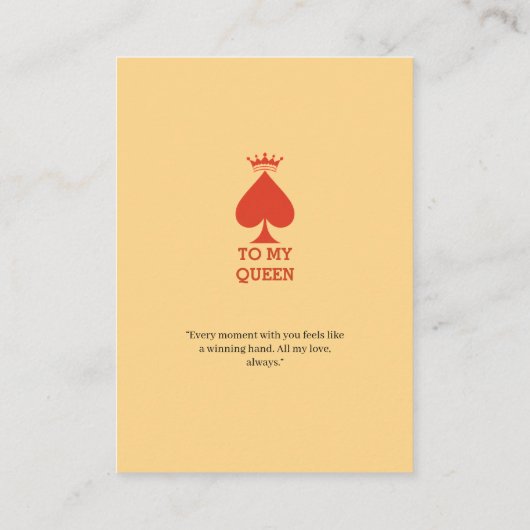 Personalized Photo Valentine’s Card – Ace of Heart 名刺 (裏面)