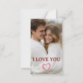 Personalized Photo Valentine's Day Flat Note Card ノートカード (正面)