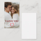 Personalized Photo Valentine's Day Flat Note Card ノートカード (正面/裏面)