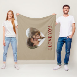 Personalized Photo Valentine's Day Fleece Blanket フリースブランケット