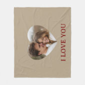 Personalized Photo Valentine's Day Fleece Blanket フリースブランケット (正面)