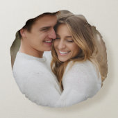 Personalized Photo Valentine's Day Round Pillow ラウンドクッション (裏面)