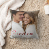 Personalized Photo Valentine's Day Throw Pillow クッション (ブランケット)