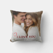 Personalized Photo Valentine's Day Throw Pillow クッション (正面)