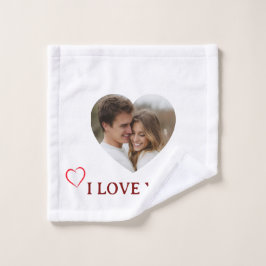 Personalized Photo Valentine's Day Towel ウォッシュタオル