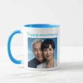 Personalized Photo Wedding Anniversary Mug マグカップ (左)