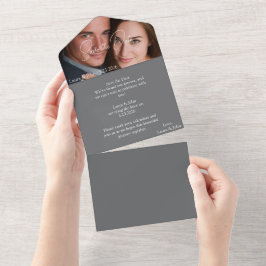 Personalized Photo Wedding Card Custom Text  オールインワン招待状