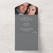 Personalized Photo Wedding Card Custom Text  オールインワン招待状 (内側)