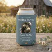 Personalized Photo Wedding Paw Print & Drinks On M 缶クーラー