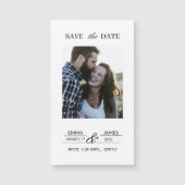 Personalized Photo Wedding Save the Date magnet (正面)