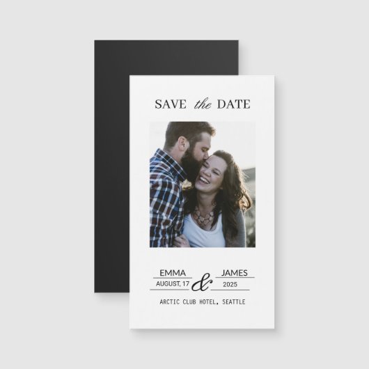 Personalized Photo Wedding Save the Date magnet (正面/裏面)