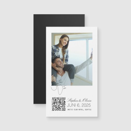 Personalized Photo Wedding Save the Date magnet (正面/裏面)