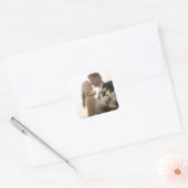 Personalized Photo Wedding "Thank You" Sticker スクエアシール (封筒)