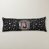 Personalized Photo with Pearls Circle on Black ボディピロー (裏面)