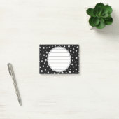 Personalized Photo with Pearls Circle on Black ポストイット (オフィス)