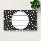 Personalized Photo with Pearls Circle on Black ポストイット (オフィス)