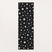 Personalized Photo with Pearls Circle on Black ヨガマット (裏面)