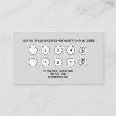 Personalized Photo with Pearls Circle on Black ロイヤリティカード (裏面)