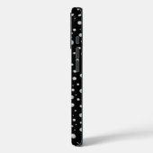 Personalized Photo with Pearls Circle on Black Case-Mate iPhoneケース (裏面 / 左)
