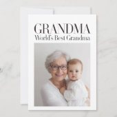 Personalized Photo | World's Best Grandma  シーズンカード (正面)