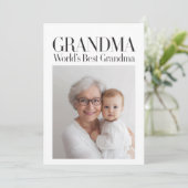 Personalized Photo | World's Best Grandma  シーズンカード (スタンド正面)