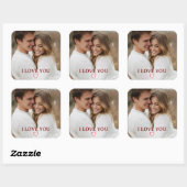 Personalized Photo You&Me Valentine's Day Sticker スクエアシール (シート)