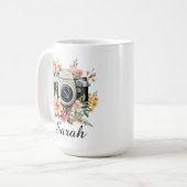 Personalized Photographer Mug, Camera Lover Gift コーヒーマグカップ (正面左)