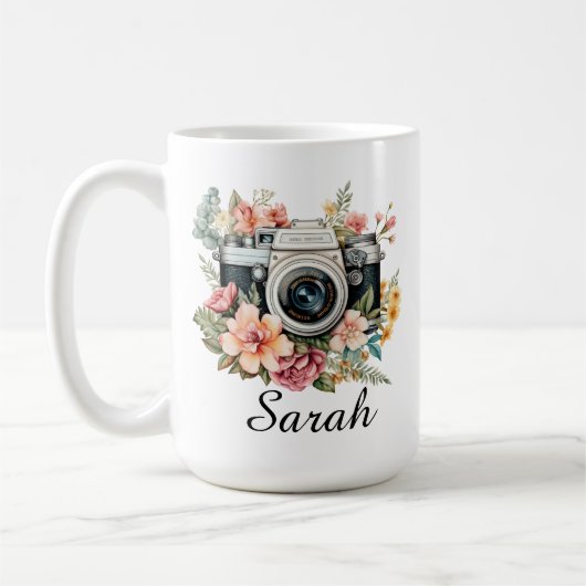 Personalized Photographer Mug, Camera Lover Gift コーヒーマグカップ (左)