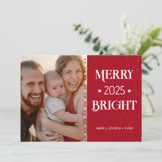 Personalized Photos and Theme Color Christmas Card シーズンカード