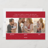 Personalized Photos and Theme Color Christmas Card シーズンカード (裏面)