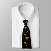 Personalized Physician's Caduceus Neck Tie ネクタイ (タイ)