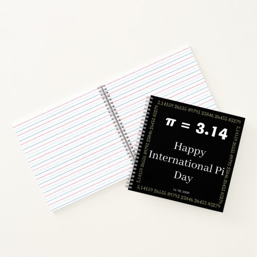 Personalized Pi Day Notebook - Happy International ノートブック (内部)