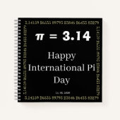 Personalized Pi Day Notebook - Happy International ノートブック (正面)