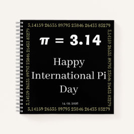 Personalized Pi Day Notebook - Happy International ノートブック