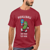 Personalized Pickle Playing Pickleball Funny  Tシャツ (正面)