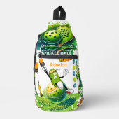 Personalized Pickleball Accessories Grab-n-Go スリングバッグ (正面)