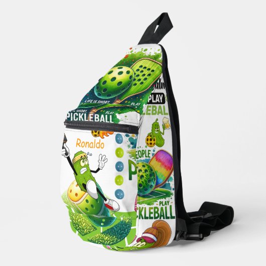 Personalized Pickleball Accessories Grab-n-Go スリングバッグ (右コーナー)