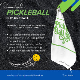 Personalized Pickleball Clip-on Towel ゴルフタオル