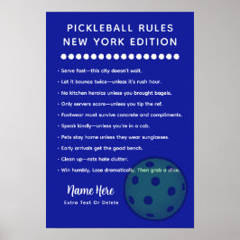 Personalized Pickleball New York Edition Poster ポスター