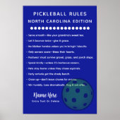Personalized Pickleball North Carolina Edition ポスター (正面)