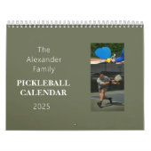 Personalized Pickleball Photo Calendar カレンダー (カバー)