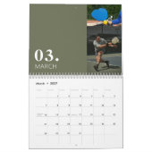 Personalized Pickleball Photo Calendar カレンダー (3月 2027)