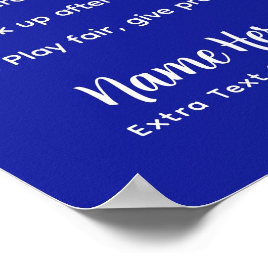 Personalized Pickleball Rules CHILL CODE ポスター (角)